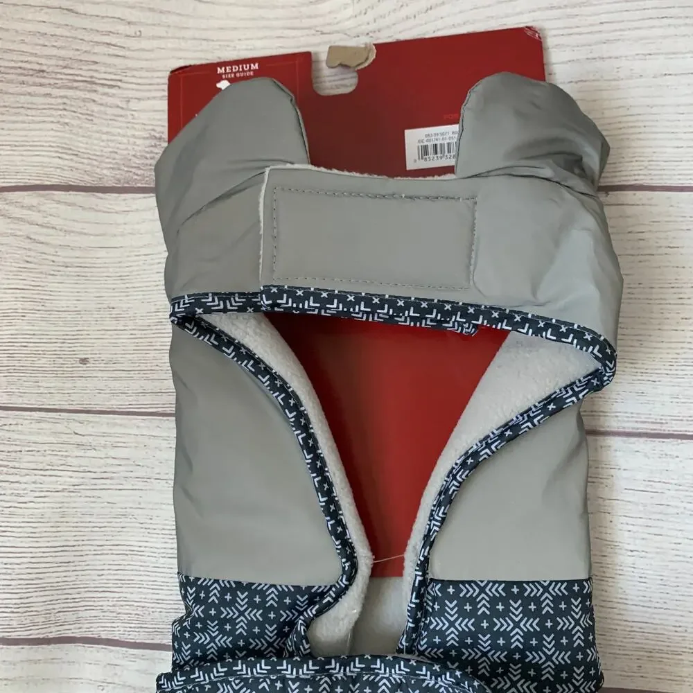 Wondershop at Target Gray Reflective Puffer Pet Vest Size M Up to 40lbs Cat Dog